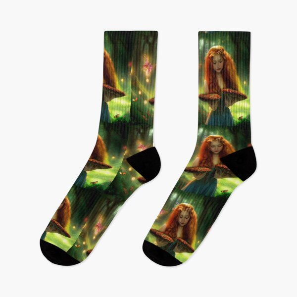 Item preview, Elf woman walking in the green forest - Fantasy dream designed and sold by Monkyra.