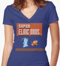 Super Elric Bros. Women's Fitted V-Neck T-Shirt
