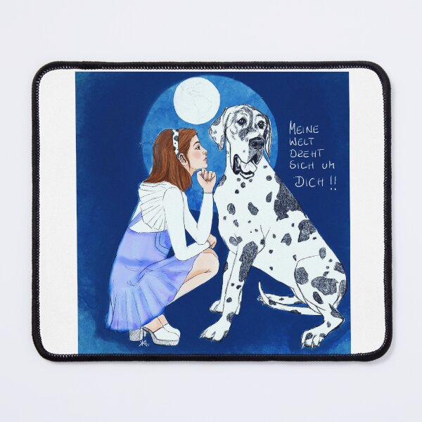 Item preview, girl with dog designed and sold by KoebsellArt.
