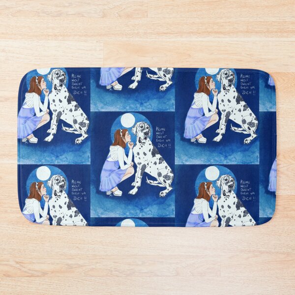 Item preview, girl with dog designed and sold by KoebsellArt.