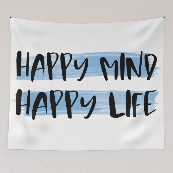 Item preview, Happy Mind Happy Life designed and sold by BlueZenStudio.