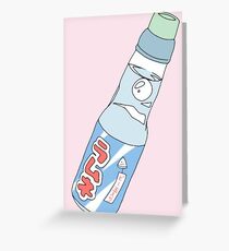 Kawaii Soda Drink (*background color customizable) Greeting Card
