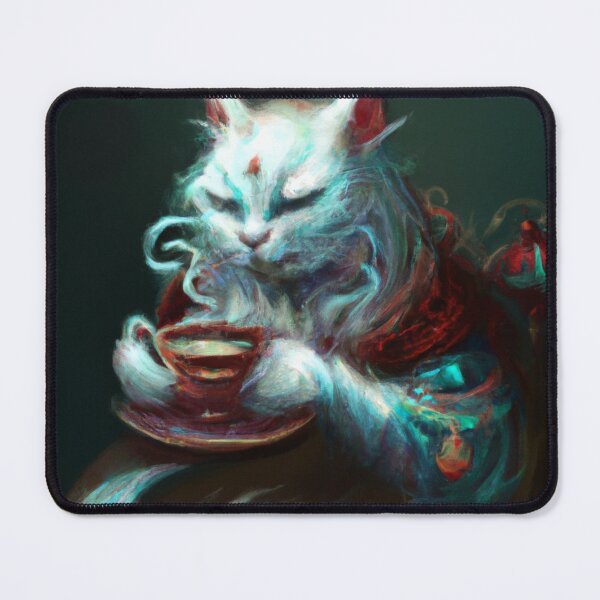 Item preview, Dirk the Cat, sipping tea (Baroque) designed and sold by thecatandkettle.