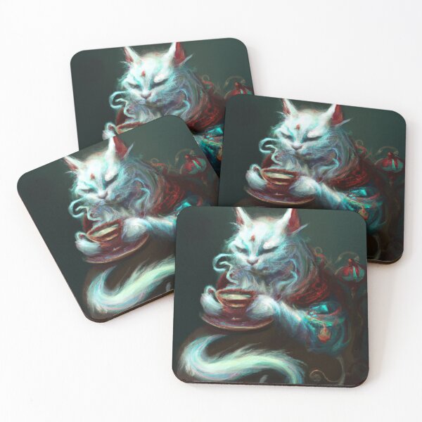 Item preview, Dirk the Cat, sipping tea (Baroque) designed and sold by thecatandkettle.