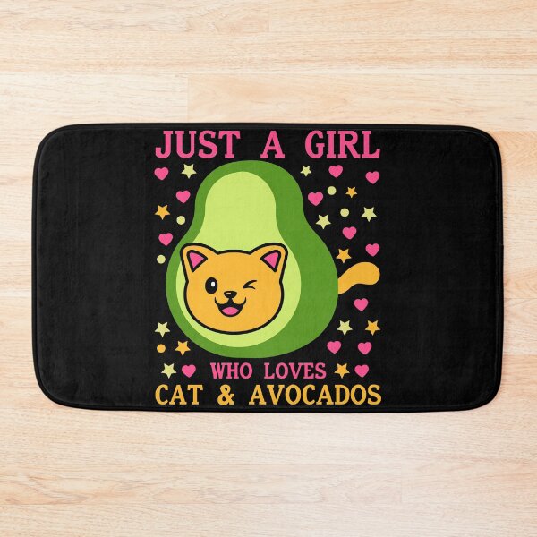 Item preview, Just a girl who loves cat and avocados : An avocado valentines gift idea for mom, dad, son, daugther designed and sold by Best-Designers.