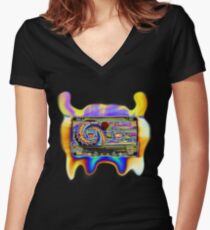 Acid tape Alien Women's Fitted V-Neck T-Shirt