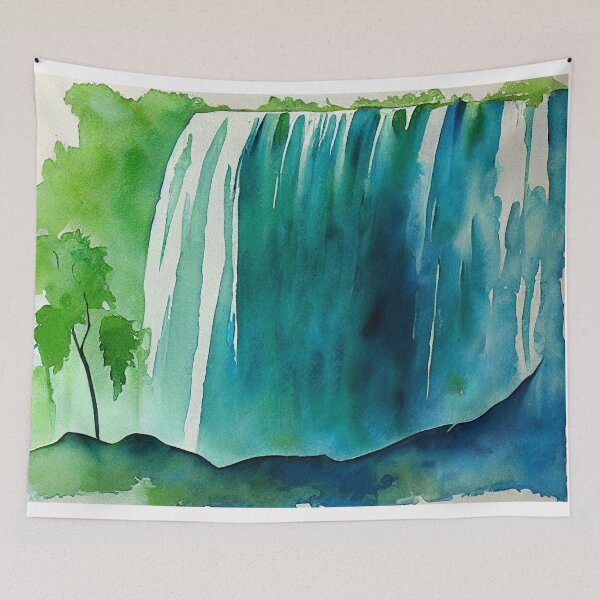 Item preview, Watercolor Waterfall designed and sold by recollectionsv.