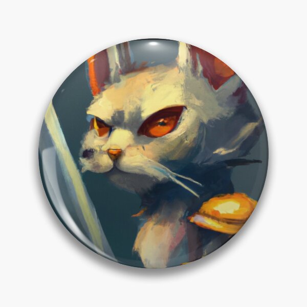 Item preview, Ian the Cat, fierce with sword (Fantasy) designed and sold by thecatandkettle.