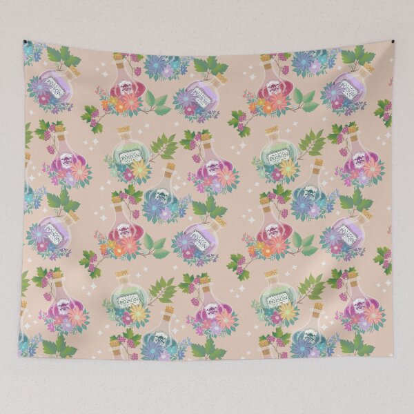Item preview, Poison bottles and plants pattern  designed and sold by vianahline.