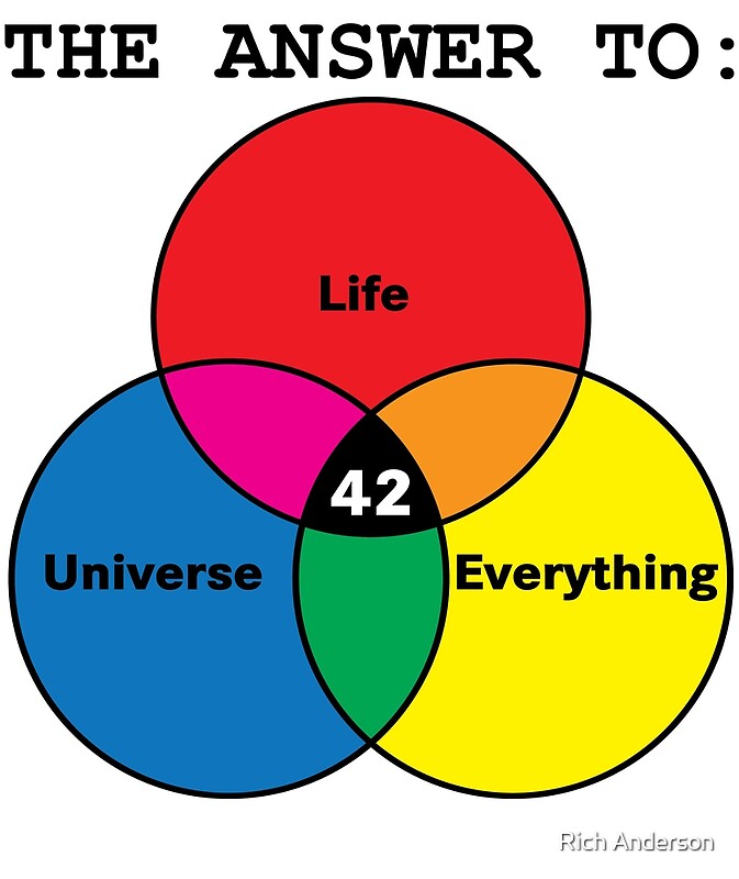 "42 - The Answer To Everything" By Rich Anderson | Redbubble