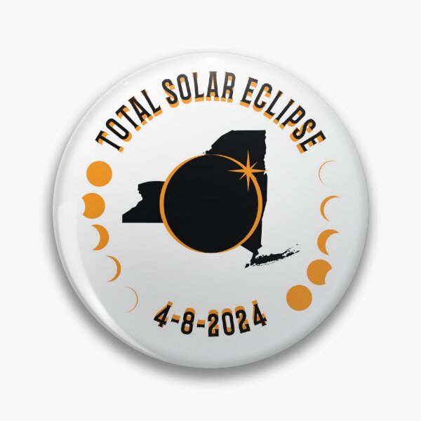 Artikelvorschau, New York Total Solar Eclipse Path 2024 Eclipse Souvenir entworfen und verkauft von The Junto Shop.