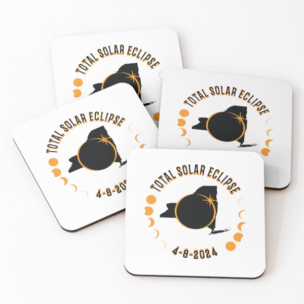 Item preview, New York Total Solar Eclipse Path 2024 Eclipse Souvenir  designed and sold by The Junto Shop.