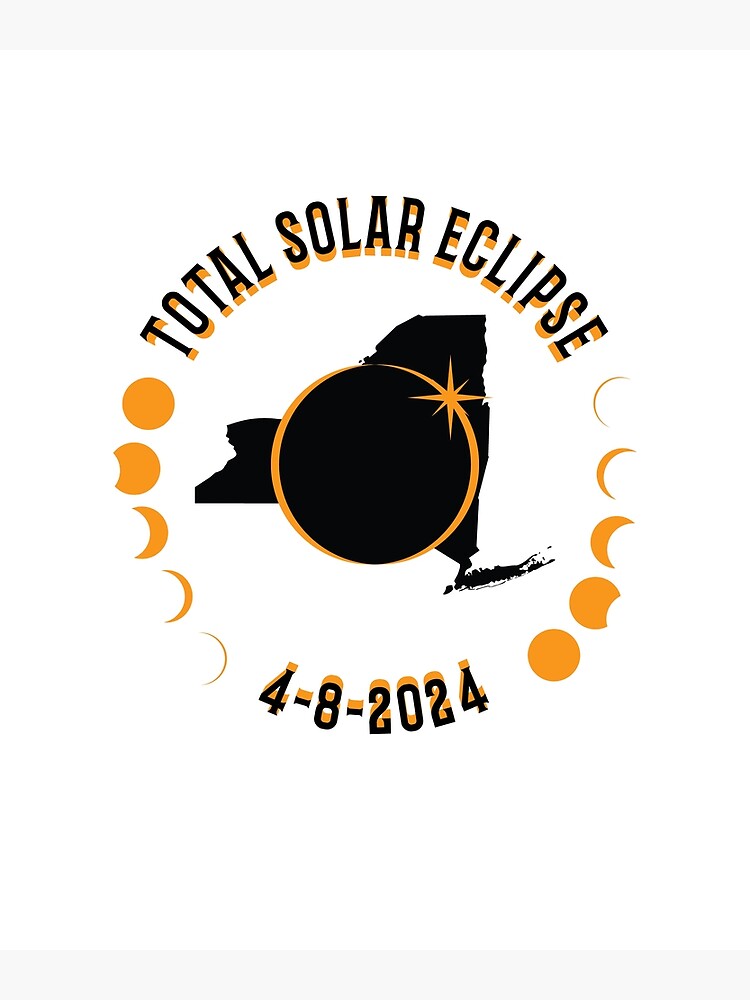 "New York Total Solar Eclipse Path 2024 Eclipse Souvenir " Poster for