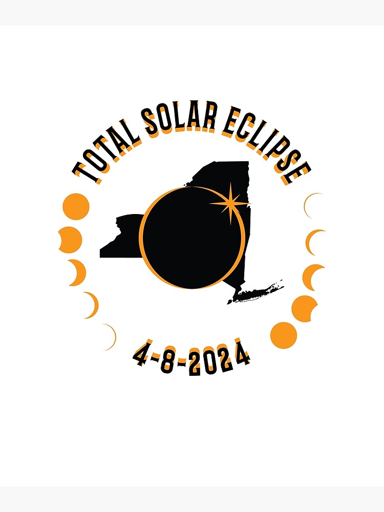 "New York Total Solar Eclipse Path 2025 Eclipse Souvenir " Poster for