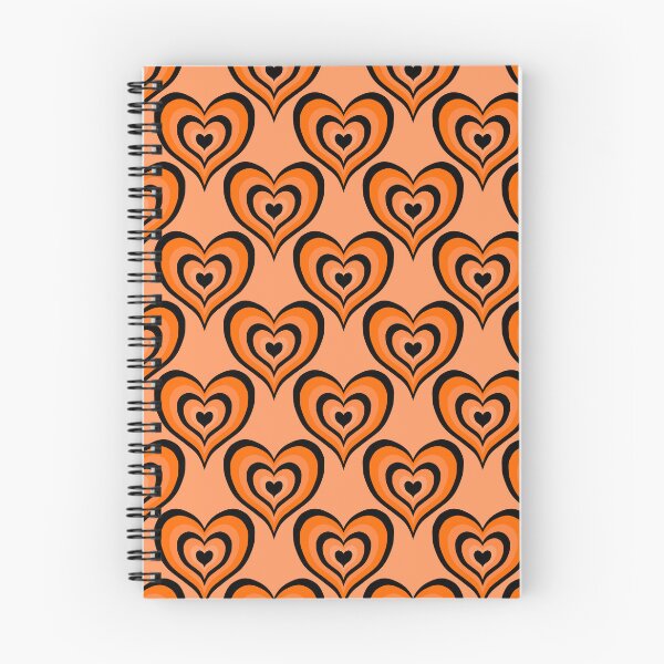 Item preview, Halloween Black Orange Hearts Pattern designed and sold by Julie Erin Designs.