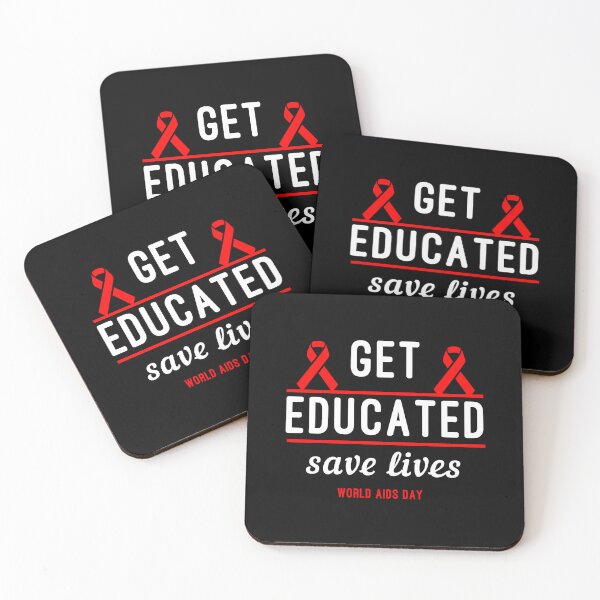 Item preview, Get Educated Save Lives World AIDS Day designed and sold by Color-Sparkle.