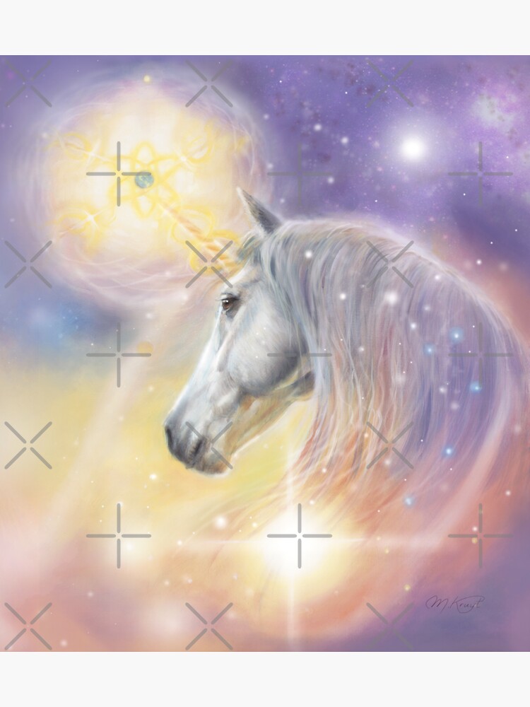 Thumbnail 3 of 3, Sticker, Unicorn - Earth Healing designed and sold by marjoleinkruijt.