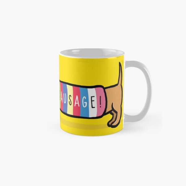 Be a Happy Sausage Dog Mug by Russ Iden Art Classic Mug