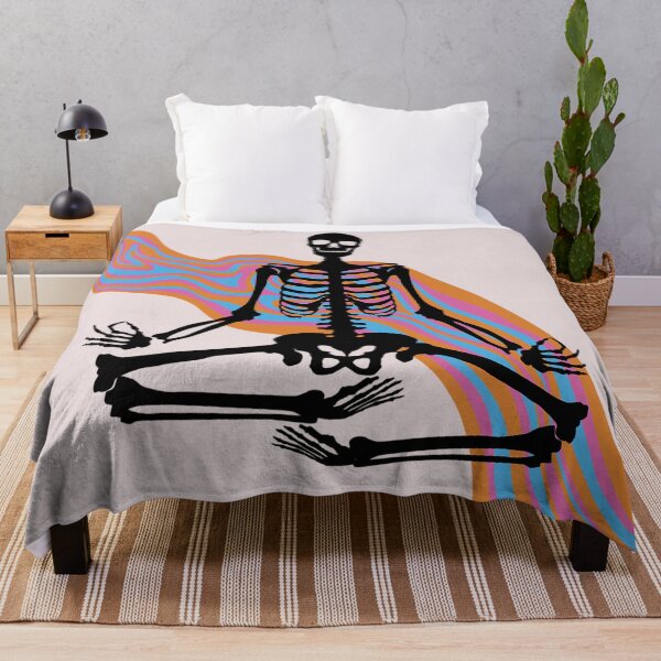Item preview, Meditating Skeleton Psychedelic designed and sold by abby-r2624.