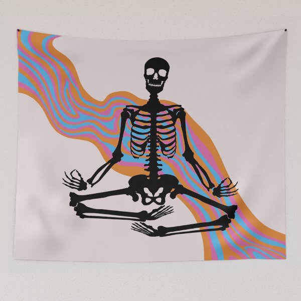 Item preview, Meditating Skeleton Psychedelic designed and sold by abby-r2624.