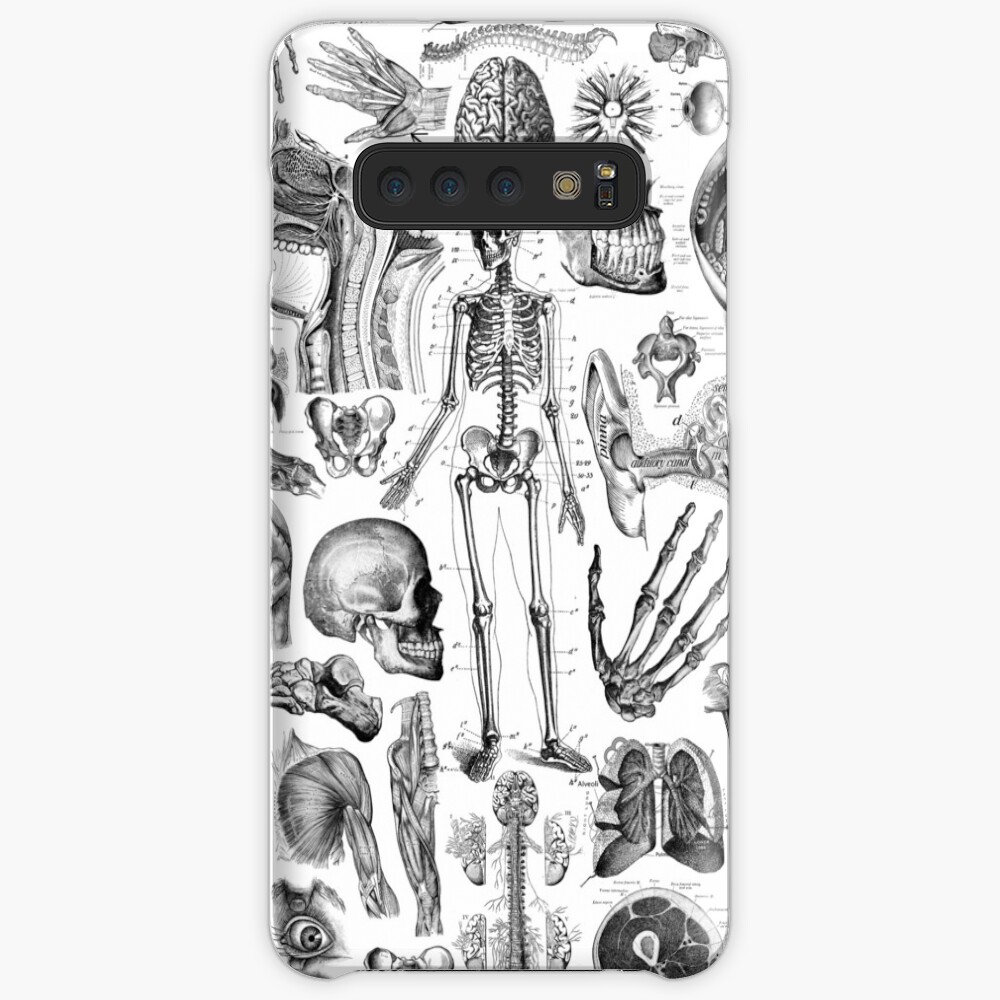 Human Anatomy White Print Case & Skin for Samsung Galaxy