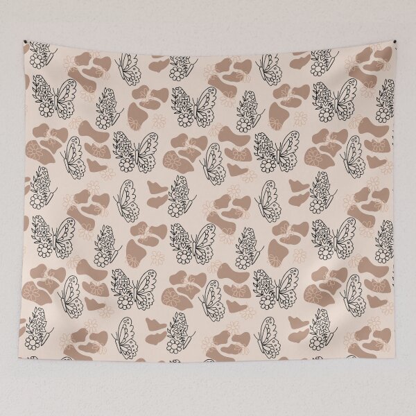 Item preview,  Print with daisies and butterflies designed and sold by pidzam4e.