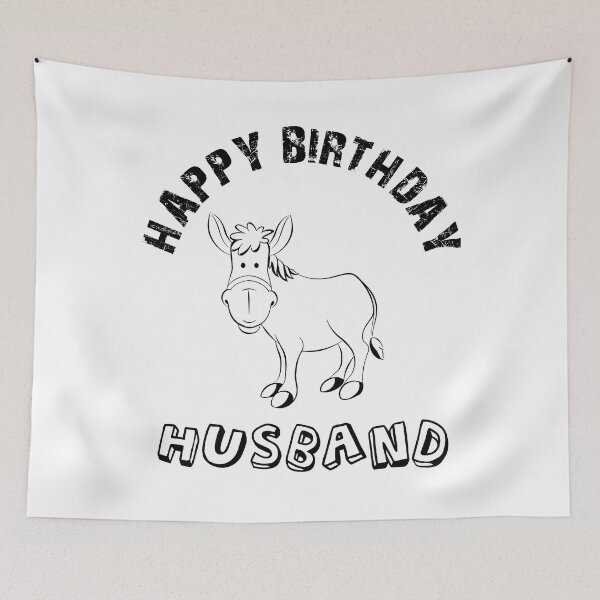 Item preview, funny donkey happy birthday husband  designed and sold by Newluck01.