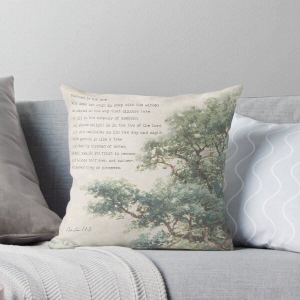 Artikelvorschau, Psalm 1: 1-3 Vintage Baum Bibelvers Kunst entworfen und verkauft von DownThePath.