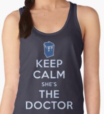 Keep Calm She's The Doctor Women's Tank Top