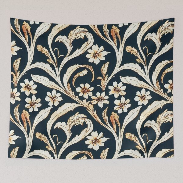 Item preview, Rococo Floral Pattern Print designed and sold by ThePurpleMelon.