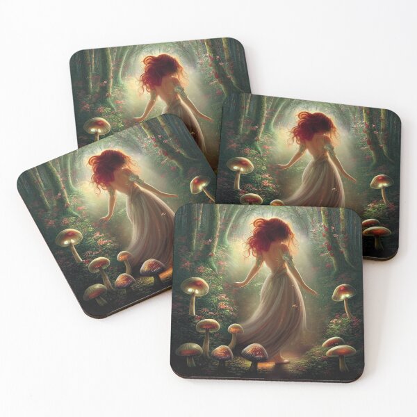 Item preview, Elf woman dance in the green forest - Fantasy dream designed and sold by Monkyra.
