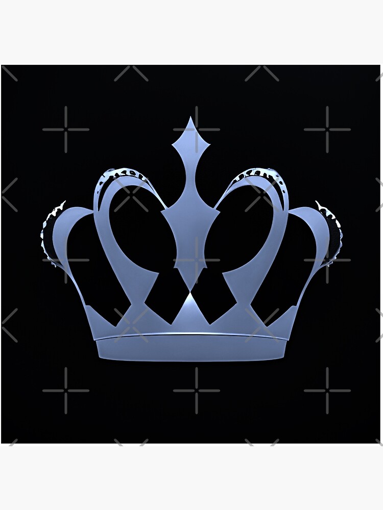 6x Crown Designs King and Queen Royal Black Logo Temporary Sticker