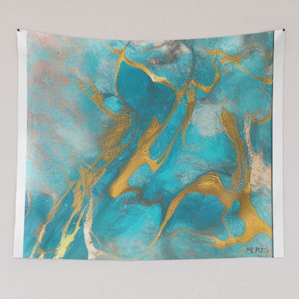 Item preview, Gold and Blue Marble designed and sold by DeepSymbolism.
