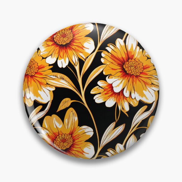 Item preview, Marigold Flowers Pattern Print designed and sold by ThePurpleMelon.