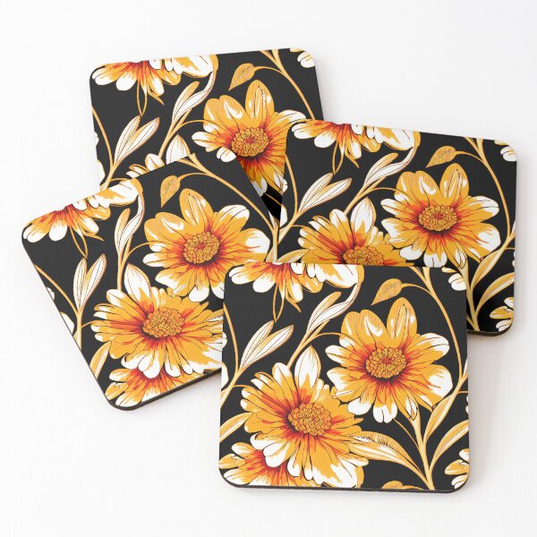 Item preview, Marigold Flowers Pattern Print designed and sold by ThePurpleMelon.