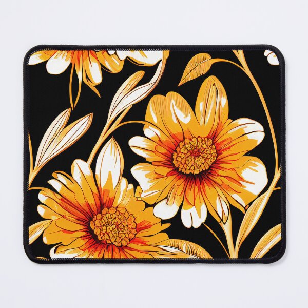 Item preview, Marigold Flowers Pattern Print designed and sold by ThePurpleMelon.