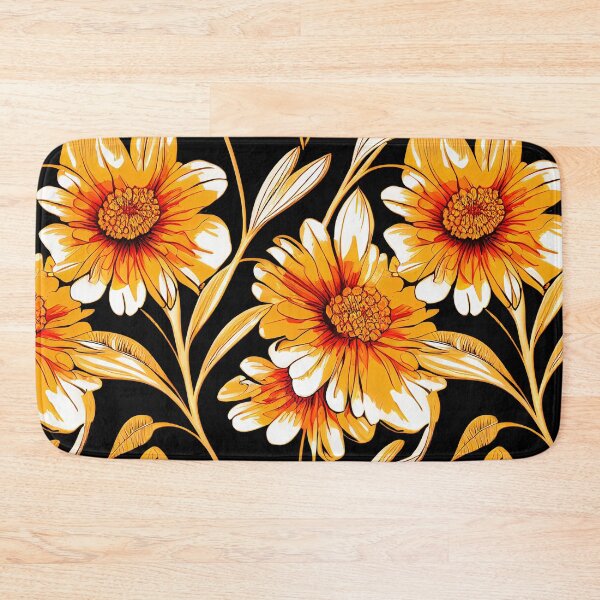 Item preview, Marigold Flowers Pattern Print designed and sold by ThePurpleMelon.