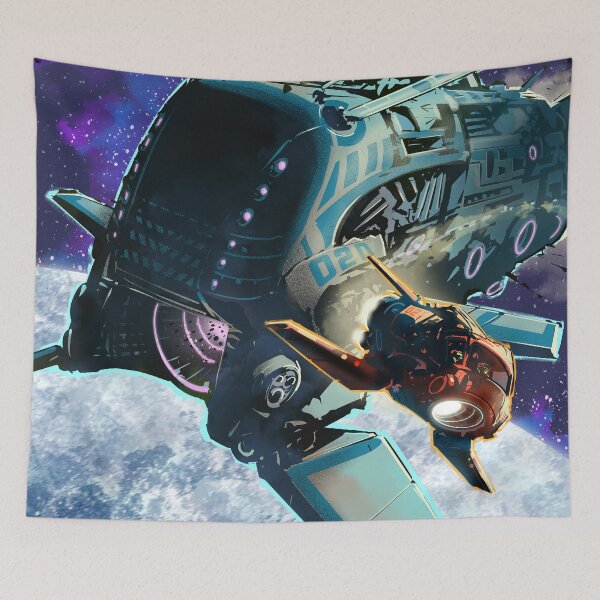 Item preview, (Space)Ship 020 & 021 (Inktober 2022 - Day 2) designed and sold by jimrow.