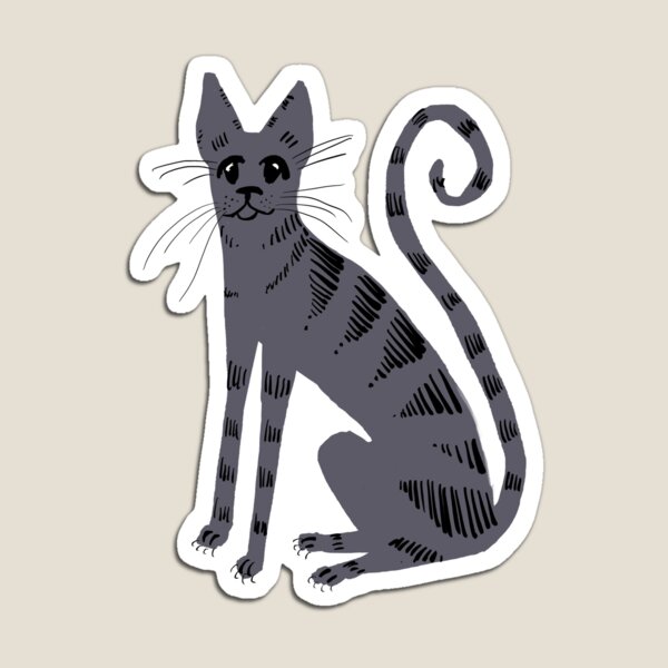 Grey Tiger Cat Magnet