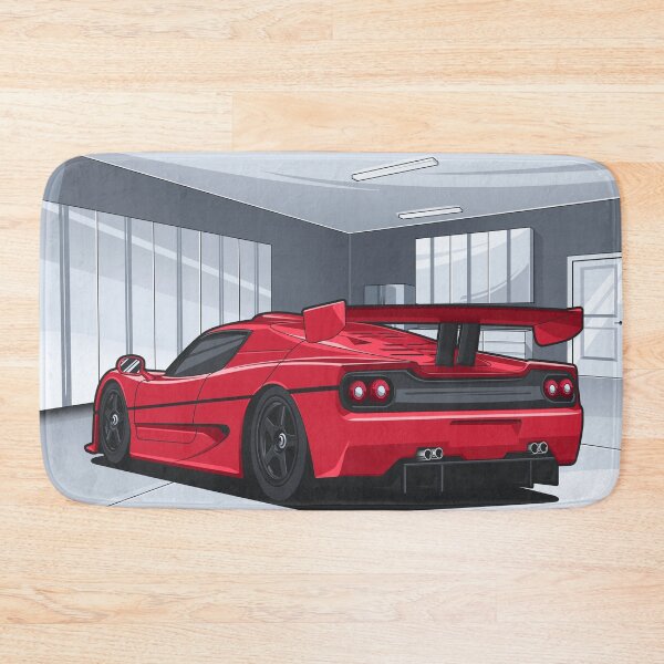Item preview, Red Ferrari in garage designed and sold by MotorcycleLove.