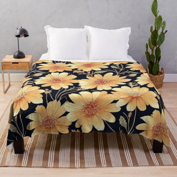 Item preview, Marigold Flowers Pattern Print designed and sold by ThePurpleMelon.