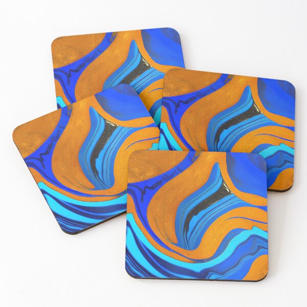 Item preview, Orange and Blue Marble designed and sold by DeepSymbolism.