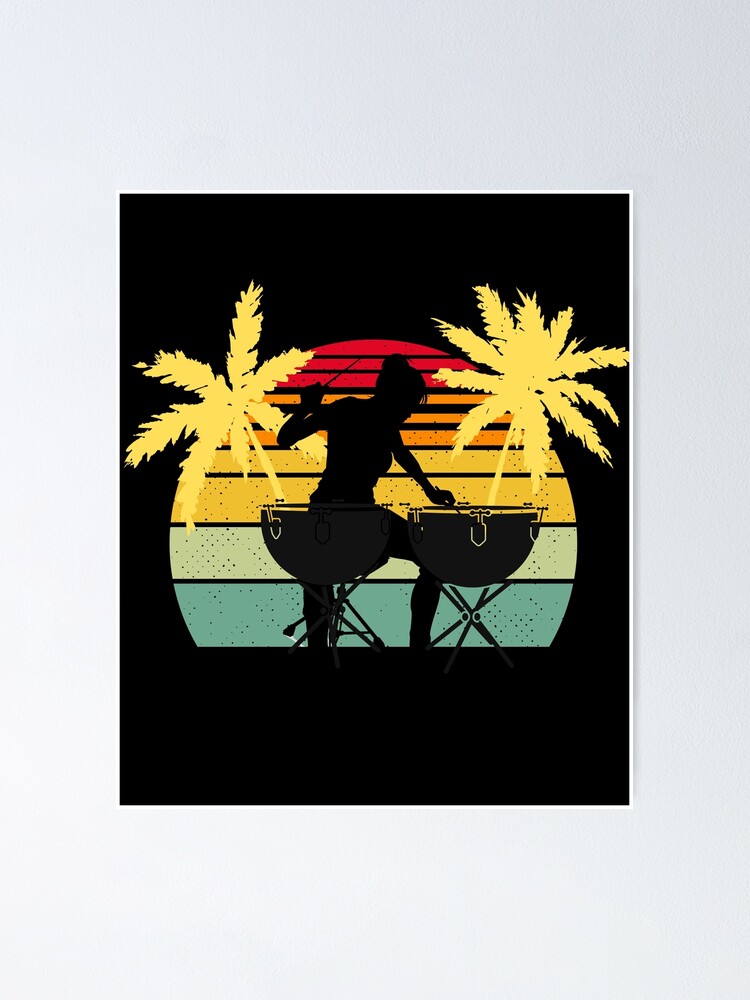 "Vintage Beach Timpani Player For Funny Timpani Lover and Timpani