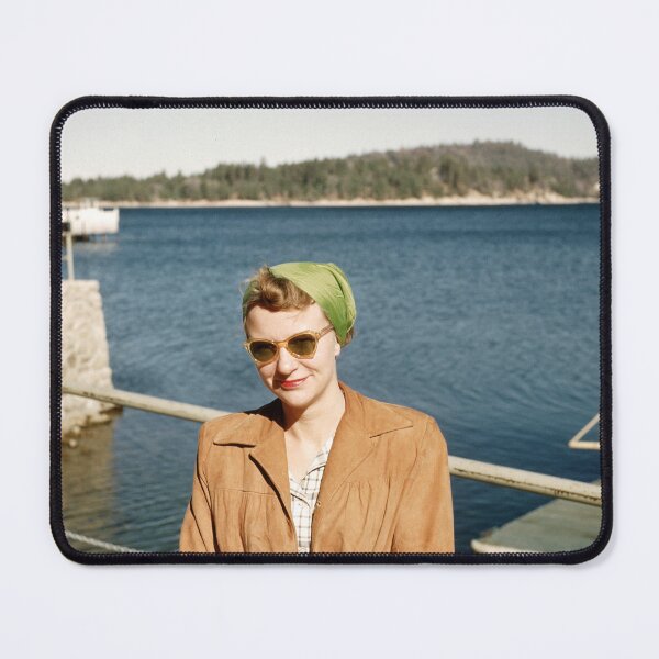 Item preview, 1950s - Woman with a nice outfit and sun glasses standing by a lake designed and sold by thatwaslife.