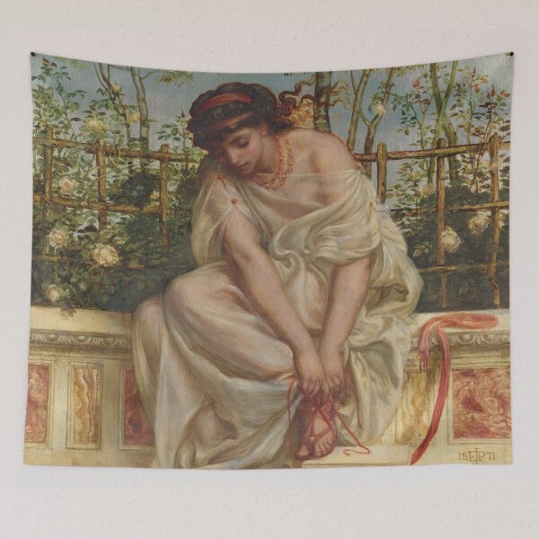 Item preview, The Sandal | Edward John Poynter | 1871 Pre-Raphaelite Art designed and sold by CJET.