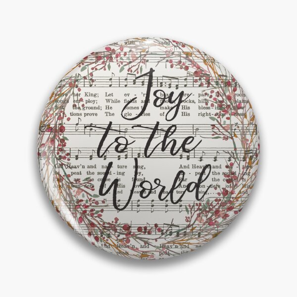 Item preview, Joy to the World Christmas Hymn Watercolor Wreath designed and sold by DownThePath.
