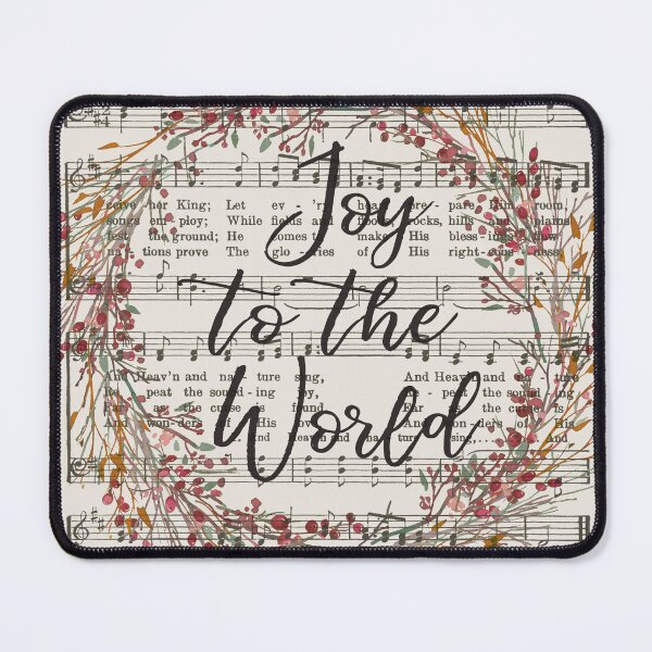 Artikelvorschau, Joy to the World Christmas Hymn Aquarellkranz entworfen und verkauft von DownThePath.