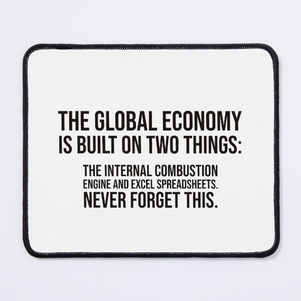 Item preview, GLOBAL ECONOMY - EXCEL HUMOR designed and sold by mikeldabbah.