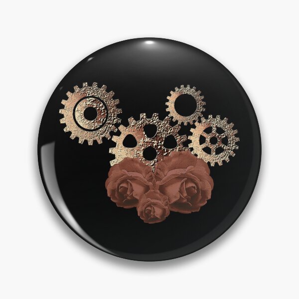 Item preview, Gears and rose pattern, great steampunk fashion designed and sold by Kirei-Lily.