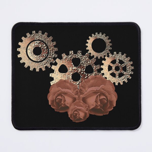 Item preview, Gears and rose pattern, great steampunk fashion designed and sold by Kirei-Lily.